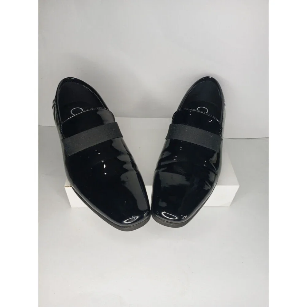 Calvin Klein Bernard Black Patent Loafers Men’s Size 11 Slip On Dress Shoes